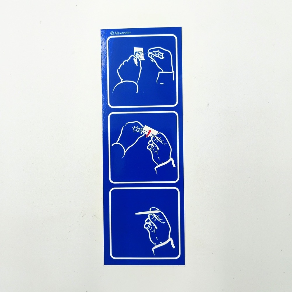 Alexander How To Roll Vintage 1990's Sticker Blue Decal Weed 420 Novelty Sign